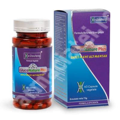 GlucoNature Plus, 60 cpsule, Qingdao Heshoutang