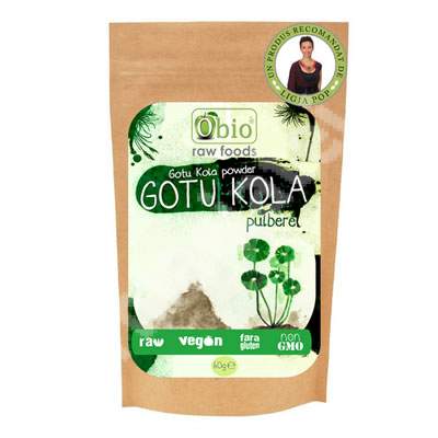 Gotu kola pulbere, 60 g, Obio