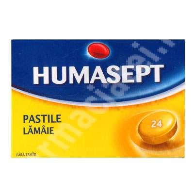 Humasept cu lamaie, 24 pastile, Urgo