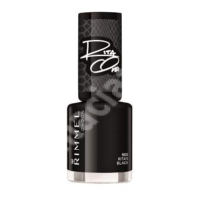 Lac de unghii 60 Seconds Shades Of Black by Rita Ora 900 Rita's Black, 8 ml, Rimmel London