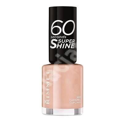 Lac de unghii 60 Seconds Shine 500 Caramel Cupcake, 8 ml, Rimmel London