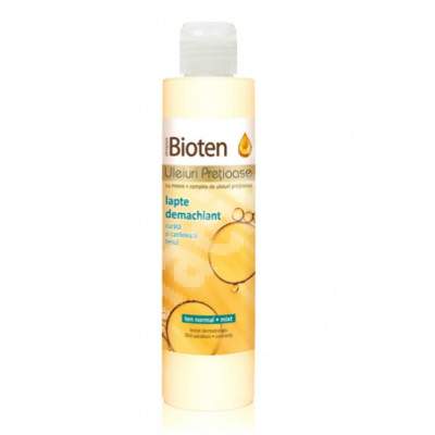 Lapte demachiant cu uleiuri pretioase ten normal-mixt Bioten, 200 ml, Elmiplant