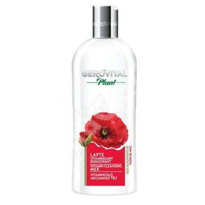 Lapte demachiant hidratant cu flori de mac Plant, 200 ml, Gerovital