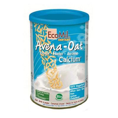 Bautura bio din ovaz cu calciu marin organic, 400 g, Ecomil