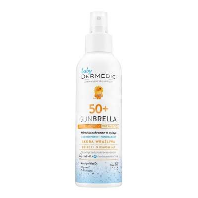 Lapte spray pentru protectie solara SPF 50+ Sunbrella Baby, 150 ml, Dermedic