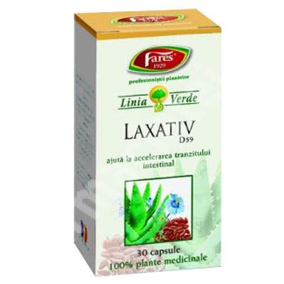 Laxativ, D59, 30 capsule, Fares