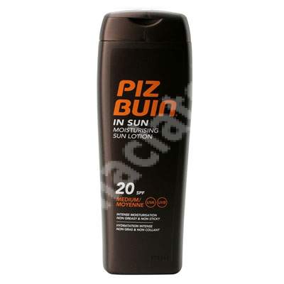 Lotiune hidratanta pentru expunerea la soare SPF 20, 200 ml, Piz Buin