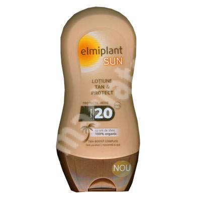 Lotiune protectie solara pentru accentuarea bronzului SPF 20Sun, 200 ml, Elmiplant