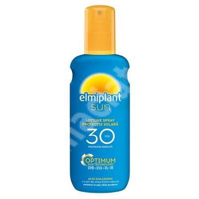 Lotiune spray cu protectie solara ridicata SPF 30 Optimum Sun, 200 ml, Elmiplant