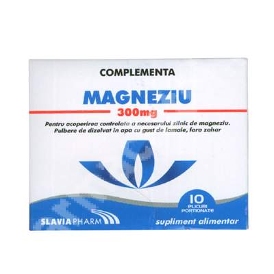 Magneziu 300mg, 10 plicuri, Slavia Pharm