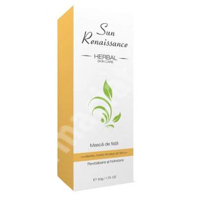 Masca de fata revitalizare si hidratare toate tipurile de ten, 50 g, Sun Renaissance