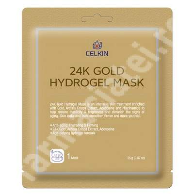 Masca hidrogel cu aur 24K Gold, 25 g, Celkin