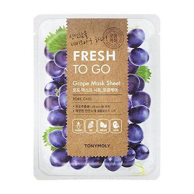 Masca pentru micsorarea porilor cu Struguri Fresh To Go, 25 g, TonyMoly