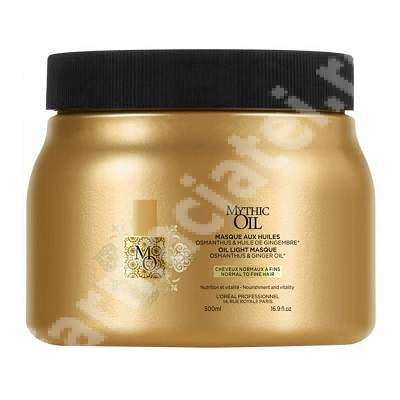 Masca pentru par normal si fin Mythic Oil, 500 ml, Loreal Professionnel