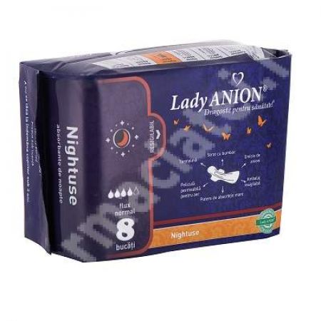 Absorbant Nightuse 4 picaturi, 8 bucati, Lady Anion