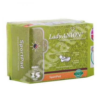 Absorbant SportPad 4 picaturi, 15 bucati, Lady Anion