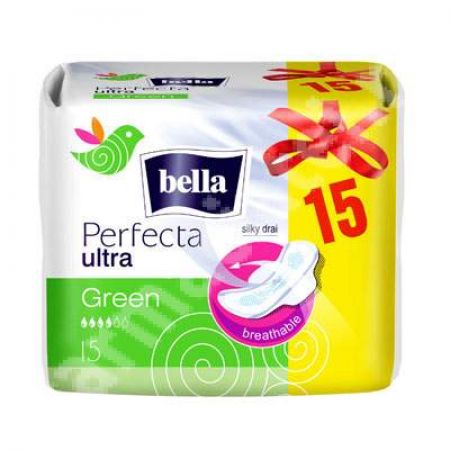 Absorbante Perfecta Ultra Green, 15 bucati, Bella