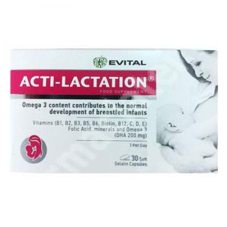 Acti-Lactation, 30 capsule, Evital (pretul este pentru doua cutii)