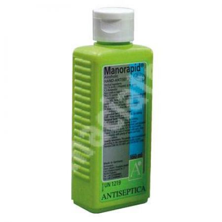 Antiseptic pe baza de alcool pentru maini Manorapid, 150 ml, Antiseptica