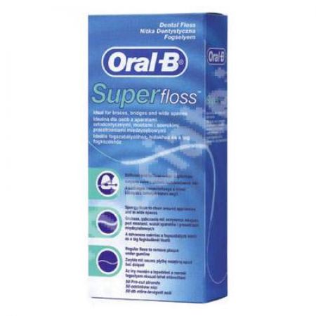 Ata dentara Super Floss, 50 bucati, Oral-B  