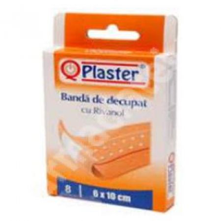 Banda de decupat cu rivanol 6x10 cm, 8 bucati, QPlaster