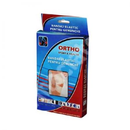 Bandaj elastic pentru genunchi, Marimea M, 2 bucati, Ortho