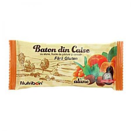 Baton din caise cu alune, 40 g, Nutribon