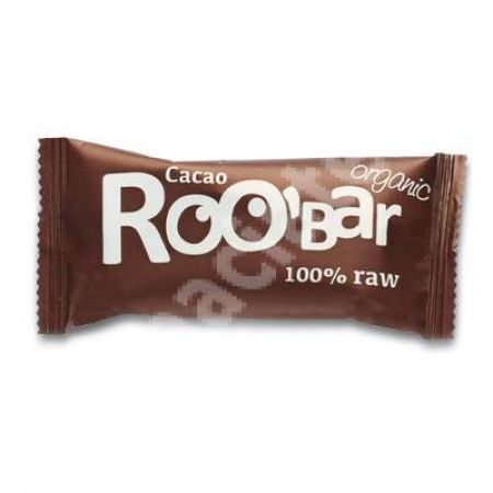 Baton raw Bio cu cacao Roobar, 50 g, Dragon Superfoods