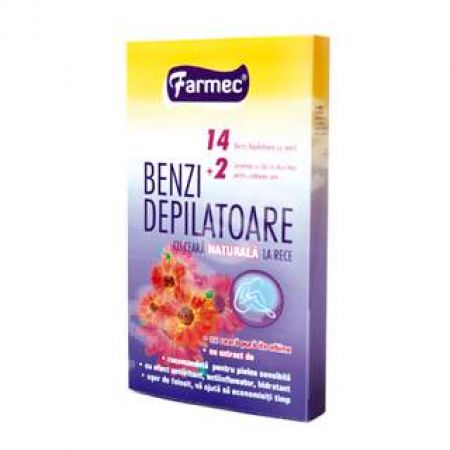 Benzi depilatoare pentru corp, 14 bucati, Farmec