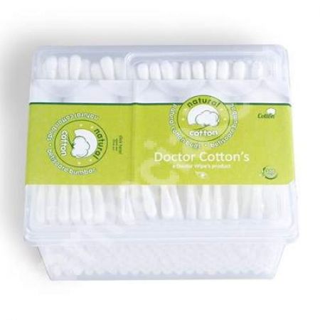 Betisoare de urechi Doctor Cotton's, 300 bucati, Doctor Wipe's