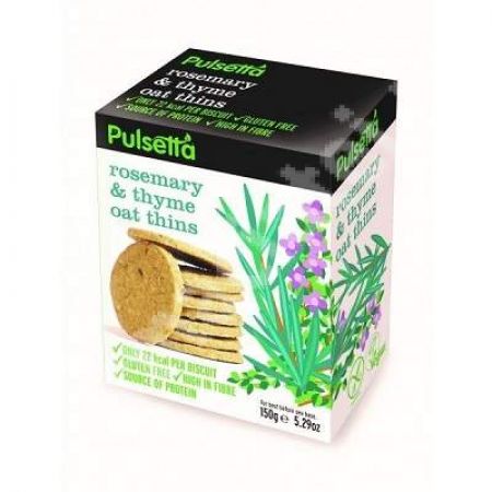 Biscuiti vegani fara gluten din ovaz cu rozmarin si cimbru Pulsetta, 150g, Activ Pharma Star 