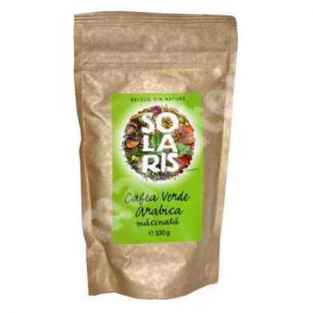 Cafea Verde Arabica macinata, 250 g, Solaris