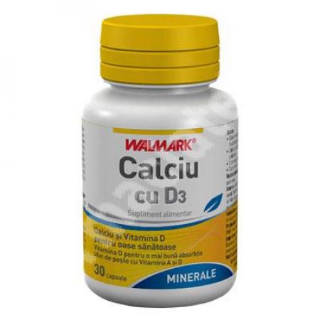 Calciu cu D3, 30 capsule, Walmark