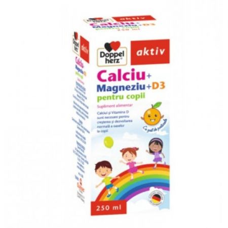 Calciu + Magneziu + D3 Sirop, 250 ml, Doppelherz