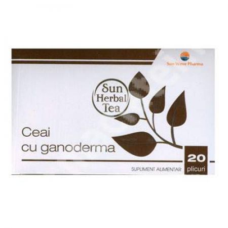 Ceai cu ganoderma, 20 plicuri, Sun Wave Pharma