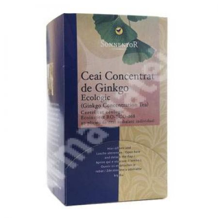 Ceai Bio pentru concentrare Ginkgo, 20 plicuri, Sonnentor