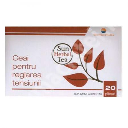 Ceai pentru reglarea tensiunii, 20 plicuri, Sun Wave Pharma