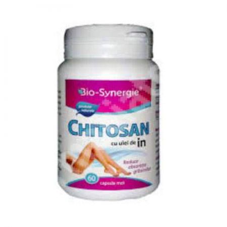 Chitosan cu ulei de in, 60 capsule, Bio Synergie