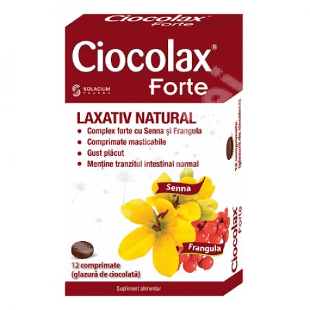 Ciocolax Forte, 12 comprimate, Solacium Pharma