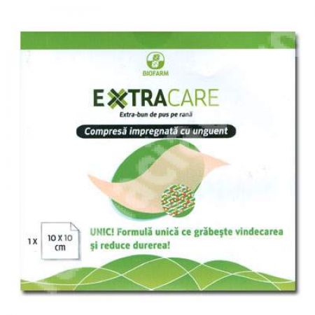 Compresa impregnata cu unguent Extracare, 10x10 cm, Biofarm