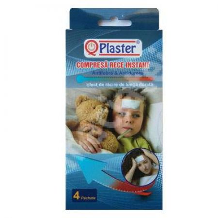 Compresa rece instant antifebra si antidurere Qplaster, 4 bucati, Sarah Farm