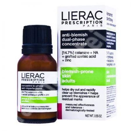 Concentrat bifazic anti-imperfectiuni Prescription, 15 ml, Lierac Paris