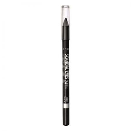 Creion de ochi Scandaleyes Kohl Kajal Waterproof 001 Black, 1.2 g, Rimmel London