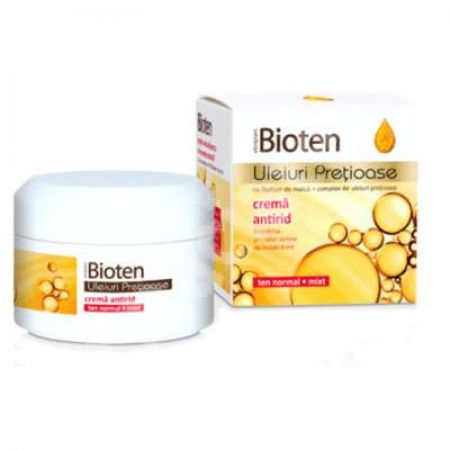 Crema antirid cu laptisor de matca si uleiuri pretioase Bioten, 50 ml, Elmiplant