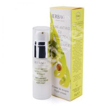 Crema antirid de noapte cu celule stem, 30 g, Herbagen