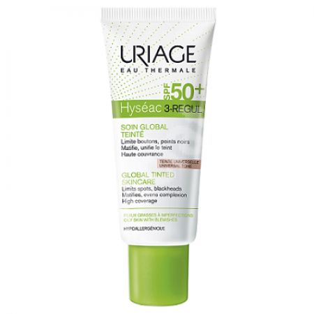 Crema colorata 3 in 1 Hyseac 3-Regul SPF 50+, 40 ml, Uriage