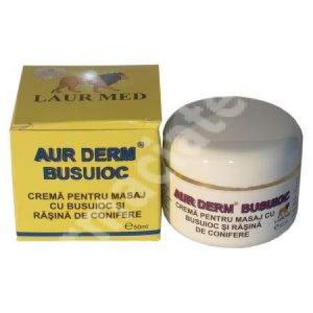 Crema cu busuioc si rasina pentru masaj Aur Derm, 50 ml, Laur Med