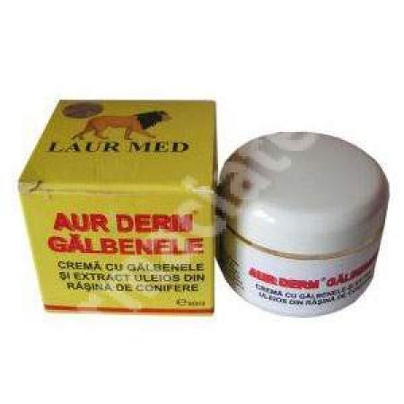 Crema de galbenele si rasina de conifere Aur Derm, 50 ml, Laur Med