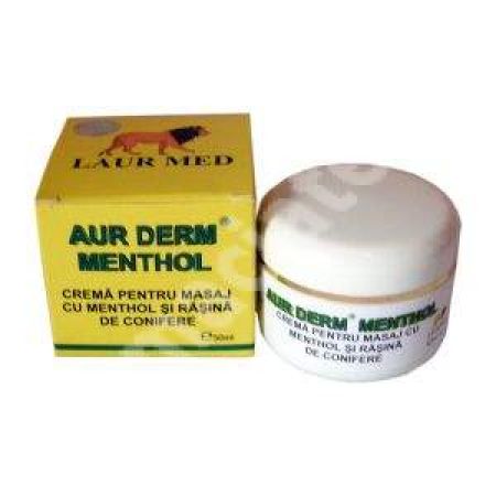 Crema de masaj cu menthol Aur Derm, 50 ml, Laur Med