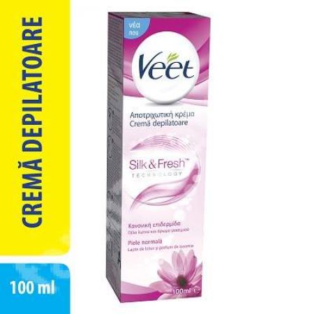 Crema depilatoare piele normala lotus si iasomie, 100 ml, Veet